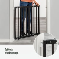 Grilaj de protecție Reer pentru uși și scări, set de montaj autoadeziv, fixare prin presiune sau înșurubare, 63-106 cm, negru 3