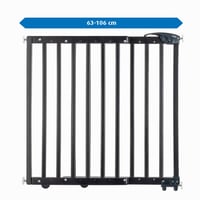 Grilaj de protecție Reer pentru uși și scări, set de montaj autoadeziv, fixare prin presiune sau înșurubare, 63-106 cm, negru 1