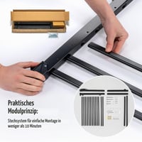 Grilaj de protecție Reer pentru uși și scări, set de montaj autoadeziv, fixare prin presiune sau înșurubare, 63-106 cm, negru 6