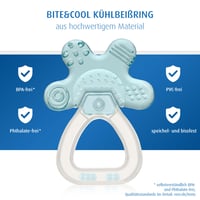 Jucărie dentiție răcoritoare Reer Bite&Cool pentru bebeluși de la 3 luni, cu efect de răcire prelungit, jucărie senzorială pentru calmarea durerilor gingivale 3