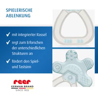 Jucărie dentiție răcoritoare Reer Bite&Cool pentru bebeluși de la 3 luni, cu efect de răcire prelungit, jucărie senzorială pentru calmarea durerilor gingivale 5