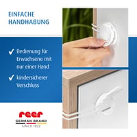 Reer Multi-Sicherung set sigurnosnih brava za ormare i ladice, 3 komada, bijele 5