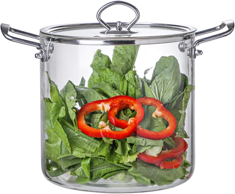 Refein 5,5 literes üveg leveses fazék rozsdamentes fogantyúval