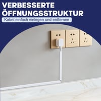 REFLYING Canal cablu siliconic autoadeziv 10x10 mm alb, 5 m, organizator de cabluri cu fixare pe perete pentru TV și birou, capacitate 1-2 cabluri 4