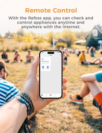 Refoss WiFi okos kültéri dugalj Type F, Alexa és Google Home kompatibilis, IP44 vízálló 3