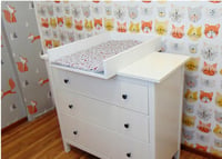 Dispozitiv de schimbat scutece Regalik pentru comodă IKEA Malm – dimensiune 48 cm, finisaj stejar 5