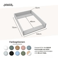 Dispozitiv de schimbat scutece Regalik pentru comodă IKEA Malm – dimensiune 48 cm, finisaj stejar 2