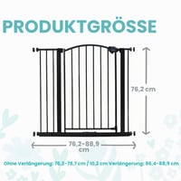 Regalo sigurnosna pregradna vrata za prolaze i dno stepeništa, za otvore od 75-87 cm (s produžetkom), montaža pod pritiskom, brončana 3