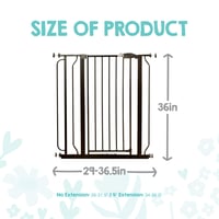 Regalo Deluxe Easy Step Extra Tall zaštitna vrata za djecu i kućne ljubimce, visina 91,4 cm, za otvore od 73,6 do 90 cm, crna 3