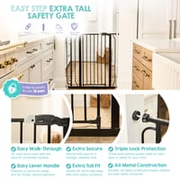 Regalo Deluxe Easy Step Extra Tall zaštitna vrata za djecu i kućne ljubimce, visina 91,4 cm, za otvore od 73,6 do 90 cm, crna 4
