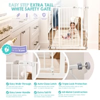 Detská bezpečnostná zábrana Regalo Easy Step s tlakovým upevnením a rozširujúcou sadou 104 cm 3