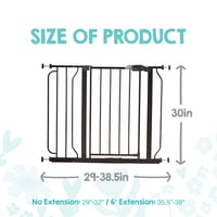 Regalo Easy Step biztonsági gyerekkapu lépcsőhöz és ajtóhoz, 73,7-97,8 cm széles, 76,2 cm magas, fekete 2