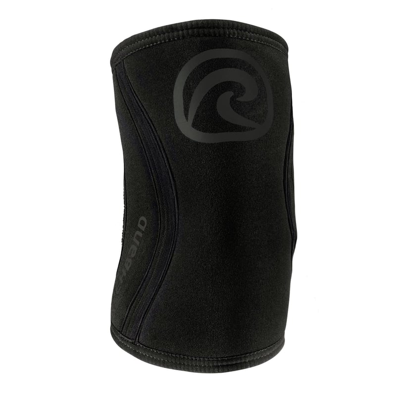 Rehband lakťová bandáž 5 mm SBR/neoprén, na silový tréning, anatomický dizajn, protišmyková, karbónová/čierna, veľkosť M