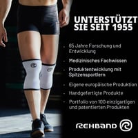 Rehband lakťová bandáž 5 mm SBR/neoprén, na silový tréning, anatomický dizajn, protišmyková, karbónová/čierna, veľkosť M 7