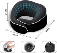 Reiteag Utazási Nyakpárna Memory Foam Repülőhöz Autóhoz Vonatra 6