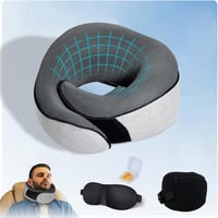 Reiteag Utazási Nyakpárna Memory Foam Repülőhöz Autóhoz Vonatra 1