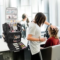 Relavel Fodrász Hátizsák Hajformázó Eszközök Utazó Táska Hőszigetelő Réteggel Hajsütővas Hajvasaló Kozmetikai Tárolóhoz 7