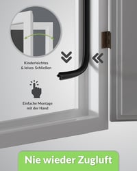 RELAWI Ablak- és ajtótömítés TPE 5m hangszigetelő hidegszigeteléssel 3
