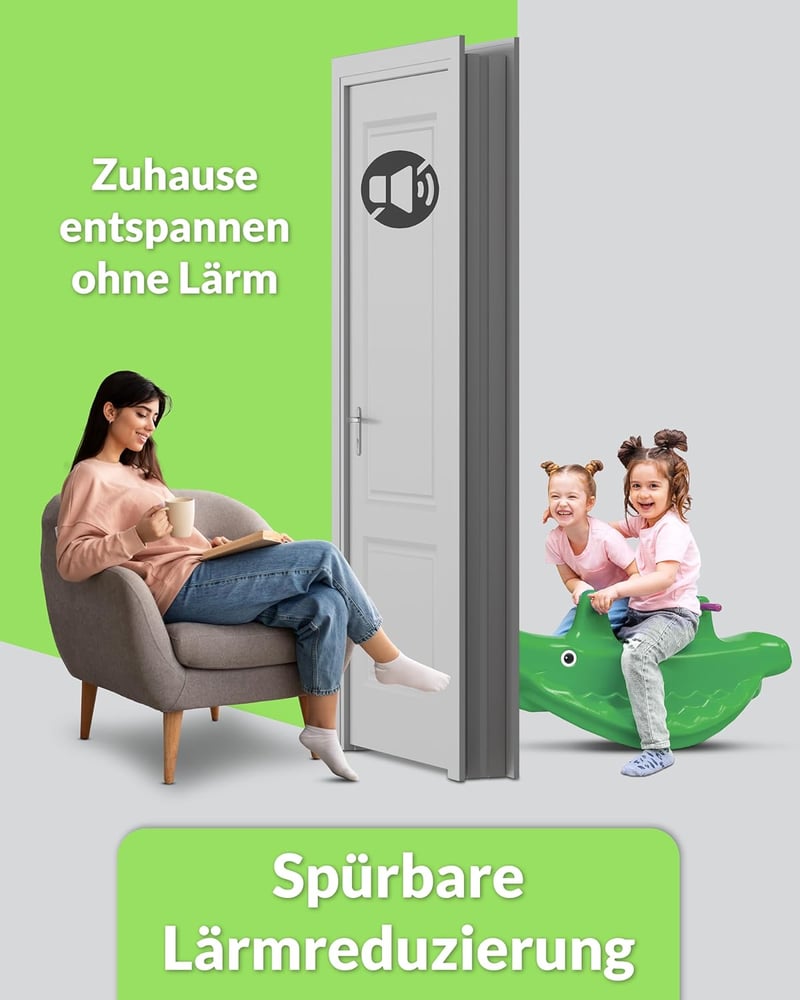 RELAWI Ajtótömítés Fehér és Szürke Színben - Huzatblokkoló Ajtószigetelés