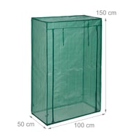 Relaxdays 150 cm vysoký zelený fóliovník na paradajky s oceľovým rámom, parenisko so skleníkovou PE plachtou 4