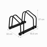 Suport metalic Relaxdays pentru 2 biciclete, cu accesorii de montare, 27 x 40,5 x 33 cm, negru 4