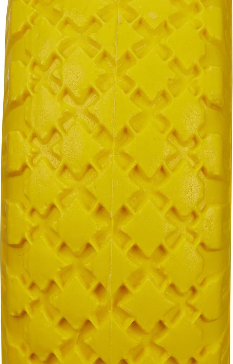 Relaxdays 2X Szállítókocsi Kerék Lyukmentes Gumi 260x85mm 100kg Terhelhetőség - Yellow/Red