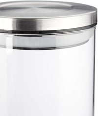 Relaxdays 3 részes légmentes tárolóedény szett 1,5 L rozsdamentes acél fedővel 6