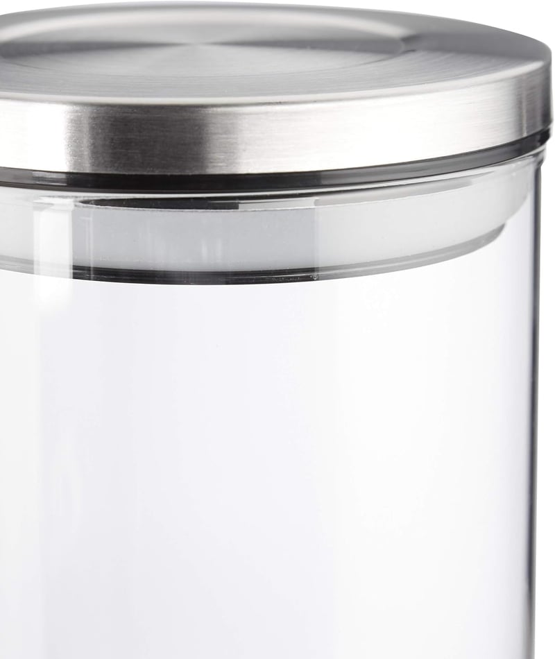 Relaxdays 3 részes légmentes tárolóedény szett 1,5 L rozsdamentes acél fedővel