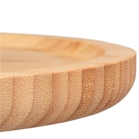 Suport pentru prăjituri Relaxdays cu 3 niveluri, din bambus și ceramică, pentru prăjituri și fructe, 30 x 36 cm, natur-alb 8