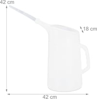 Relaxdays 5L Olajcsere Adagoló Rugalmas Csővel Autóhoz Fehér - 42 centimeters 6