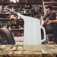 Relaxdays 5L Olajcsere Adagoló Rugalmas Csővel Autóhoz Fehér - 42 centimeters 7