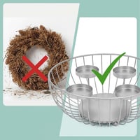 Relaxdays Adventi koszorú, 4 gyertyával, drótfonatos tál, arany színű asztali dekoráció 5