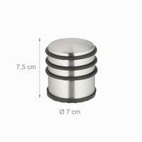 Opritor de ușă Relaxdays din oțel inoxidabil, set de 4 bucăți, 7,5 x 7 cm, argintiu-negru 4