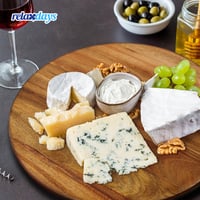 Otočný podnos Relaxdays z agátového dreva, otočný o 360°, Ø 40 cm, okrúhly servírovací podnos na pochutiny, prírodné drevo 3