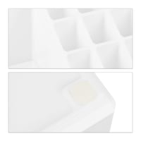 Organizator Cosmetic din Acril Relaxdays cu 6 Sertare și 22 de Compartimente, Suport pentru Depozitare Machiaj și Bijuterii, Alb 9