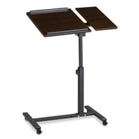 Măsuță pentru laptop Relaxdays cu înălțime reglabilă și roți, lemn, negru, 95 x 60 x 40 cm, pentru dreptaci și stângaci, cu suport pentru mouse 3