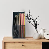 Relaxdays stolni držač za dokumente A4, 2 pretinca, mrežasti, 31,5 x 14,5 x 25 cm, metalni, antracit, za ured i kućni ured 2