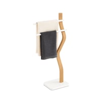 Stojan na uteráky Relaxdays s 2 vodorovnými tyčami, 86x37x18 cm, kov — pri vyššie uvedenom držiaku na uteráky bez poškodenia (stav: pozri 2. obrázok) 3