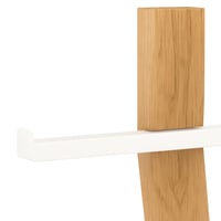 Set WC stativ Relaxdays, 78,5 x 23 x 18 cm, lemn și metal, cu suport pentru peria de toaletă și suport pentru hârtie igienică, alb și natur 6