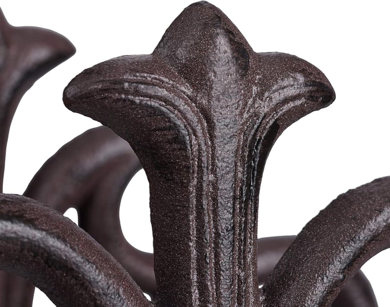 Relaxdays Antik Stílusú Kerti Pergola Fali Tartó Öntöttvas 36 cm Sötétbarna - Dark Brown
