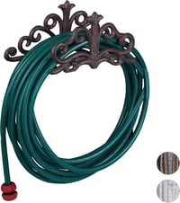 Relaxdays Antik Stílusú Kerti Pergola Fali Tartó Öntöttvas 36 cm Sötétbarna - Dark Brown 1