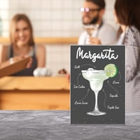Stojan na stôl Relaxdays, sada 5 ks, formát DIN A4, L-stojan na menu, na svadbu, reklamu, akryl, priehľadný 3