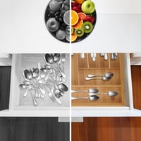 Relaxdays Bambusový organizér na príbory, rozťahovateľný, 7-9 priehradiek, 5 x 30,5-50 cm — poškodený vonkajší spoj dreva (stav: pozri 2. obrázok) 7