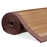 Covoraș de baie din bambus Relaxdays, 80x45 cm, rezistent la umiditate, antiderapant, covoraș natural din bambus, maro 7