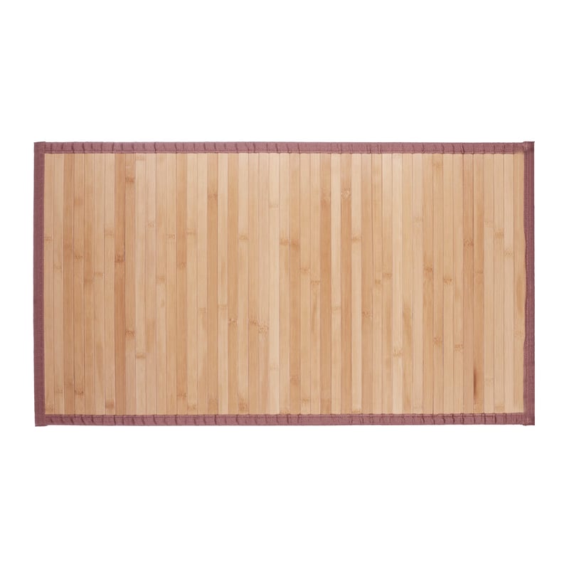 Covoraș de baie din bambus Relaxdays, 80x45 cm, rezistent la umiditate, antiderapant, covoraș natural din bambus, maro