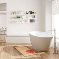 Covoraș de baie din bambus Relaxdays, 80x45 cm, rezistent la umiditate, antiderapant, covoraș natural din bambus, maro 5