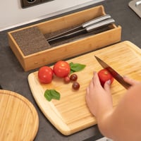 Relaxdays bambusov organizator za noževe i pribor za jelo za ladicu, prirodna boja, dimenzije: 6,5 x 38 x 33,5 cm 2