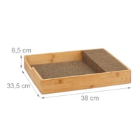 Relaxdays bambusov organizator za noževe i pribor za jelo za ladicu, prirodna boja, dimenzije: 6,5 x 38 x 33,5 cm 4