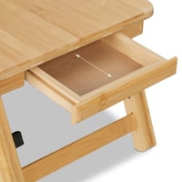 Relaxdays bambusový stolík na notebook na pohovku, skladací, nastaviteľná výška, sklopná doska, so zásuvkou, stolík do postele, prírodný 8