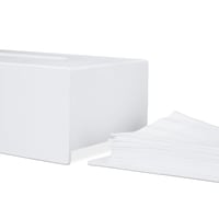 Suport pentru șervețele Relaxdays din bambus cu bază glisantă, cutie pentru șervețele, 7,5 x 24 x 12 cm, alb 6